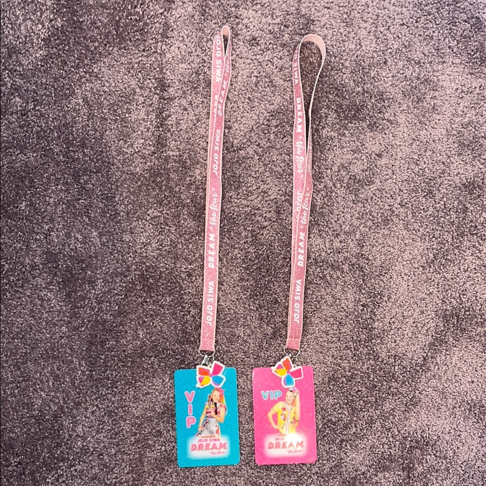 💗💙JO JO SIWA 💗💙VIP Dream Lanyards in Blue and Pink💙💗concert VIP passes💗💙